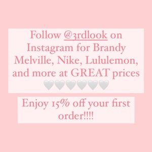 Follow 3rdlook on Instagram for great deals!!!